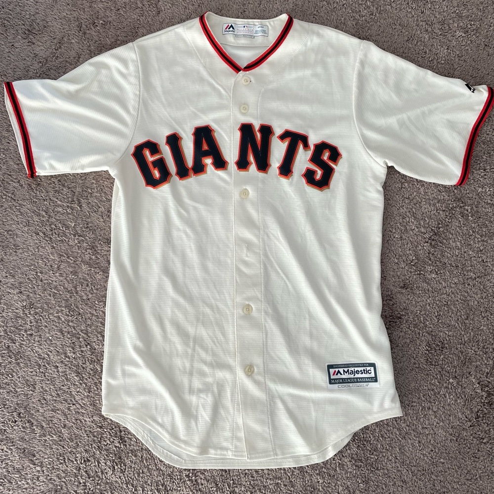 Majestic San Francisco Giants Baseball Jersey - Size Adult Small - Cream